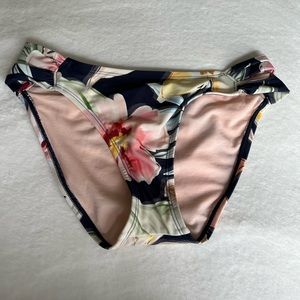 Blue floral Bikini Bottom (Size SMALL)
